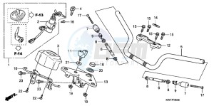 CBF125MD CBF125M UK - (E) drawing HANDLE PIPE/TOP BRIDGE