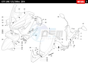 CITYLINE-IE-125-300-BLACK drawing COWLING FRONT