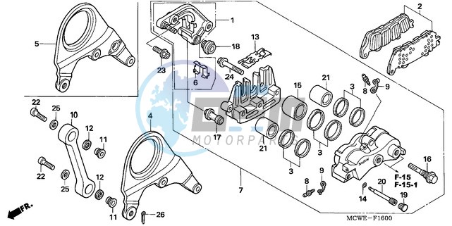 REAR BRAKE CALIPER