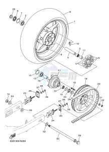 XVS1300CU XVS1300 CUSTOM (2SS1) drawing REAR WHEEL