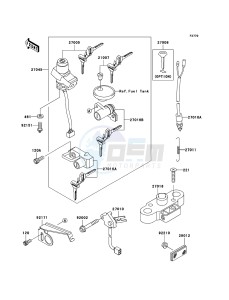 W650 EJ650-C7P GB XX (EU ME A(FRICA) drawing Ignition Switch