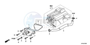 CB650FG CB650F 6ED - (6ED) drawing WATER PUMP COVER