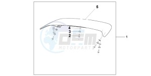 ST1300 drawing TOP BOX SPOILER DIGITAL SILVER