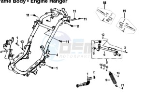 FIDDLE III 200I L6 drawing FRAME / ENGINE MOUNT