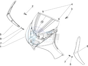 Beverly 400 ie e3 drawing Front shield