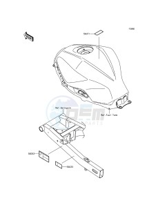 NINJA 300 EX300AGF XX (EU ME A(FRICA) drawing Labels