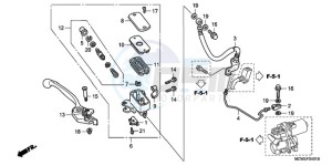 VFR800A9 UK - (E / ABS MME TWO) drawing FR. BRAKE MASTER CYLINDER (VFR800A)