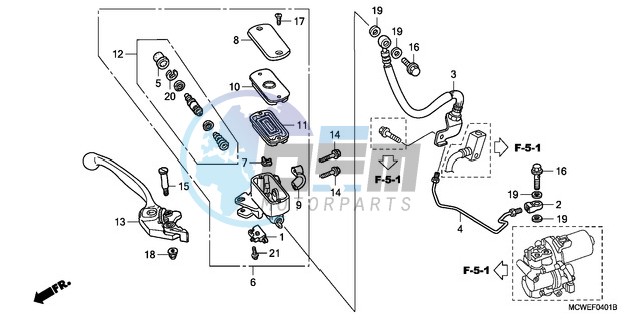 FR. BRAKE MASTER CYLINDER (VFR800A)