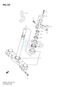 AN400 (E03) Burgman drawing STEERING STEM (AN400L1 E3)