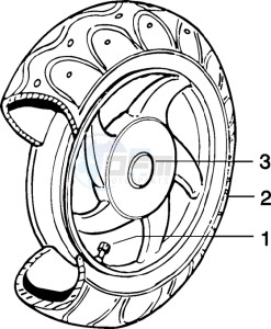 Zip 50 4T drawing Rear Wheel