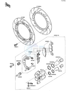 ZX 750 F [NINJA 750R] (F4) [NINJA 750R] drawing FRONT BRAKE