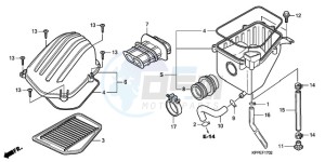 CBR125RWA France - (F / CMF WH) drawing AIR CLEANER (CBR125RW7/RW9/RWA)