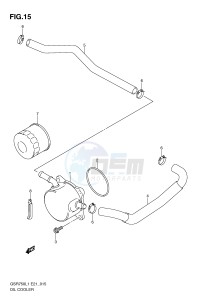 GSR750 (E21) drawing OIL COOLER