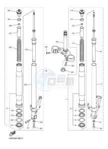 FZ8-N 800 FZ8 (NAKED) (39PT) drawing FRONT FORK