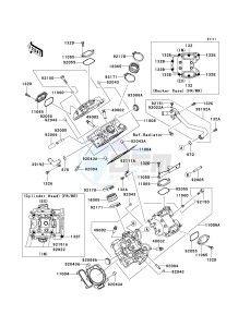 KRF 750 M [TERYX 750 FI 4X4 NRA OUTDOORS] (M9F9) M9F drawing CYLINDER HEAD