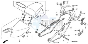 CBF600NA9 France - (F / ABS CMF) drawing SEAT/SEAT COWL