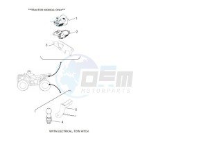 YFM700FWAD GRIZZLY 700 EPS (BLTS) drawing WVTA ELECTRICAL, TOW HITCH