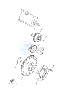 YFM700FWAD YFM700PF GRIZZLY 700 EPS (B383) drawing STARTER CLUTCH