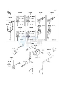 KVF360 4x4 KVF360A6F EU GB drawing Ignition Switch