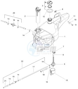 Liberty 50 4T PTT 2007-2012 (D) is drawing Fuel tank