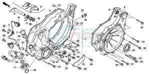 TRX500FE drawing REAR CRANKCASE COVER