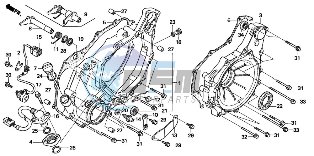 REAR CRANKCASE COVER