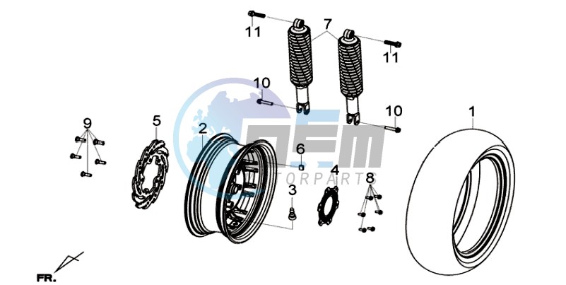 REAR WHEEL - REAR SHOCK ABSORBERS