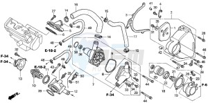 CBR1100XX SUPER BLACKBIRD drawing WATER PUMP (W/X/Y/1/2/3/4)