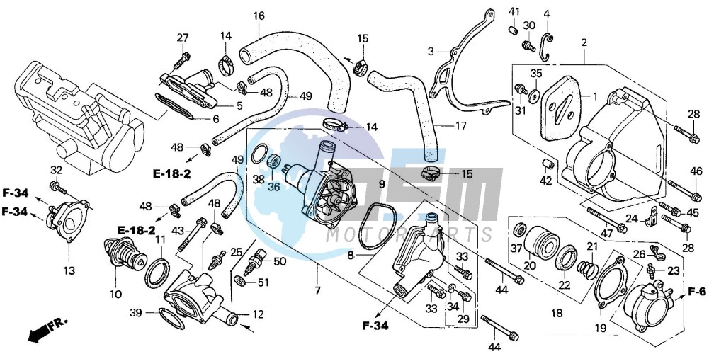 WATER PUMP (W/X/Y/1/2/3/4)