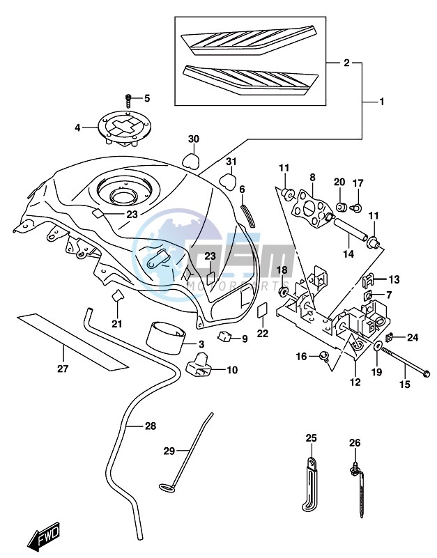 FUEL TANK (GSX-R1000AL8 E21) (FOR YWW)