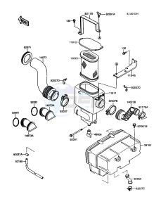 KAF 450 B [MULE 1000] (B1) [MULE 1000] drawing AIR CLEANER