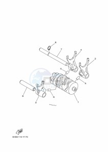 YZ85LW YZ85 (B0GG) drawing SHIFT CAM & FORK