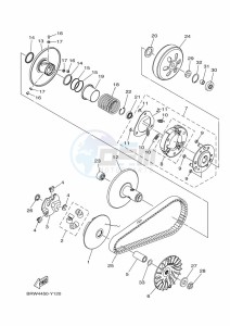 CZD300-A XMAX 300 (BBA2) drawing CRANKCASE COVER 1