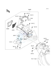 ZX 600 P [NINJA ZX-6R] (7F-8FA) P7F drawing AIR DUCT