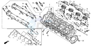 CBR600F drawing CYLINDER HEAD