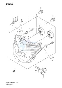 GSF1200 (E2) Bandit drawing HEADLAMP (GSF1200SK6 SAK6)