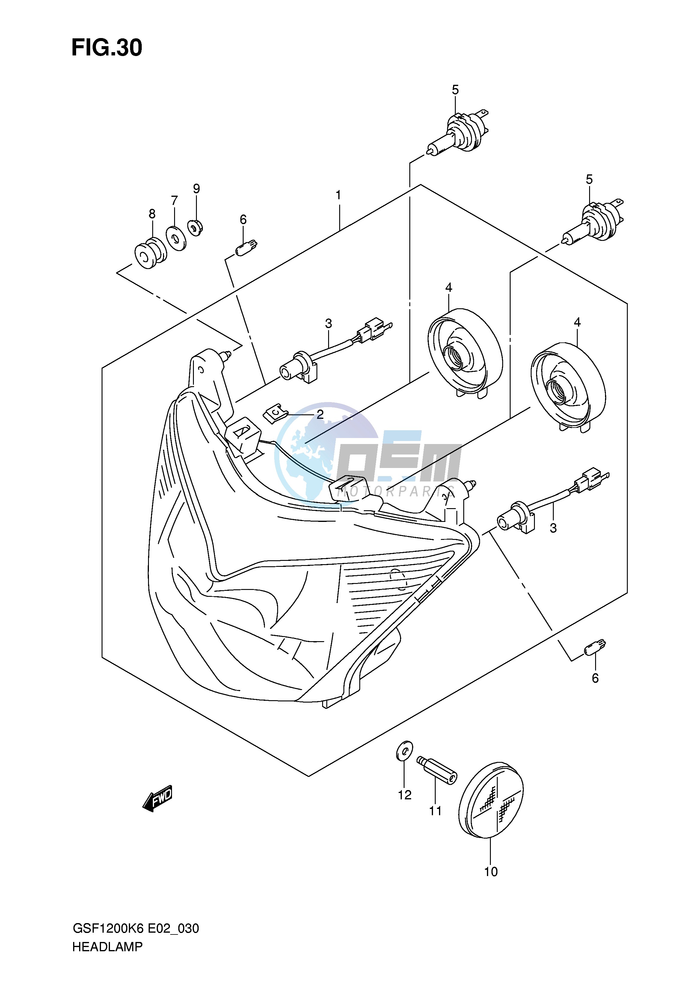 HEADLAMP (GSF1200SK6 SAK6)