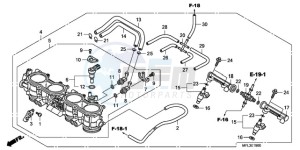 CBR1000RR9 France - (F / CMF TRI) drawing THROTTLE BODY