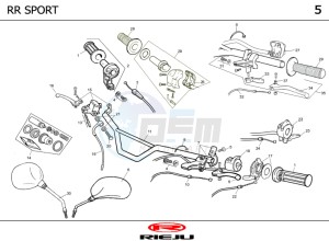 RR-50-SPORT-GREY drawing HANDLEBAR - CONTROLS