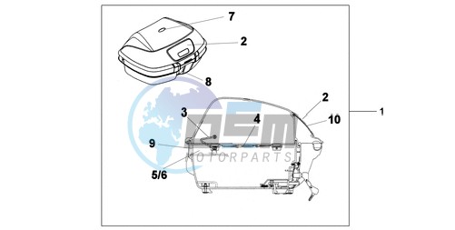 45L TOPBOX PEARL COOL WHITE