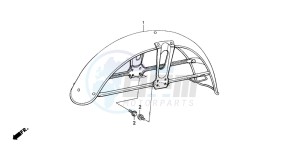 CG125 drawing FRONT FENDER