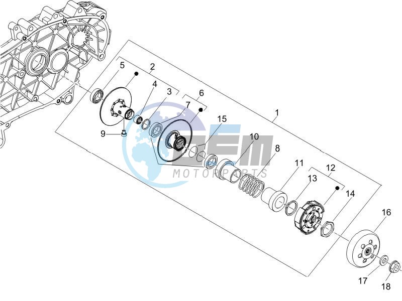 Driven pulley