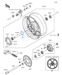 Z1000 ZR1000FFF FR GB XX (EU ME A(FRICA) drawing Rear Hub