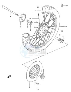 GZ125 (P19) drawing FRONT WHEEL