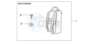 VT750C2F9 Australia - (U / KMH MME) drawing LEATHER BACKREST BAG