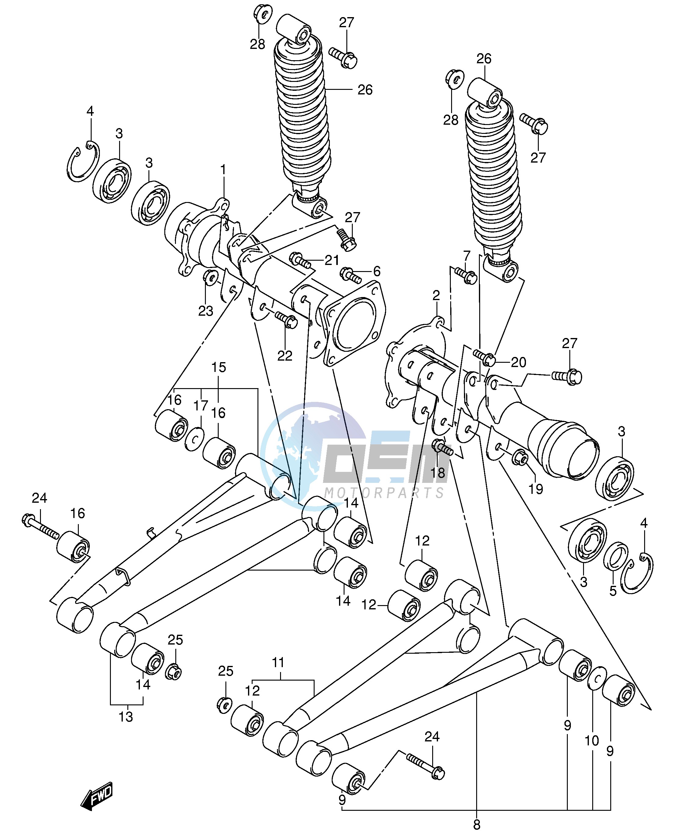 REAR AXLE HOUSING (MODEL K1)