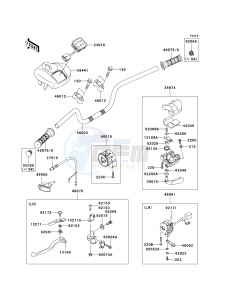 KSV 700 A [KFX 700] (A6F-A9F) A7F drawing HANDLEBAR