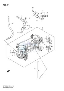 SFV650 (E21) Gladius drawing THROTTLE BODY