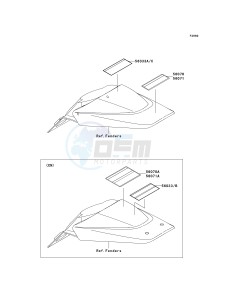 KLX 110 A (KLX110 MONSTER ENERGY) (A6F-A9FA) A6F drawing LABELS