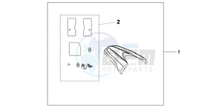 CB600F39 F / CMF ST drawing REAR SEAT COWL PEARL COOL WHITE